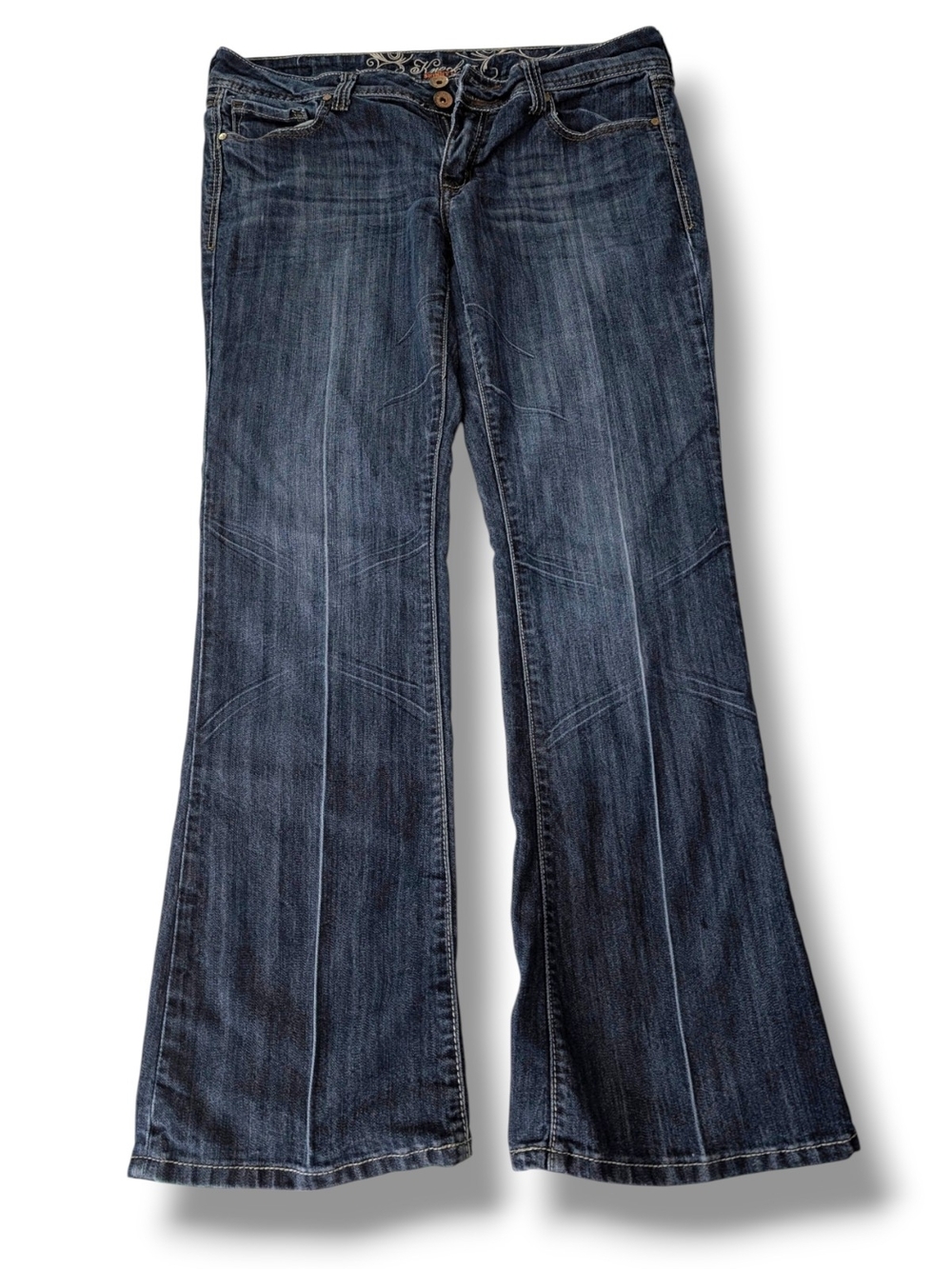 NWOT refuge Knockout Dark wash Vintage Style Flare Jeans, Size 14